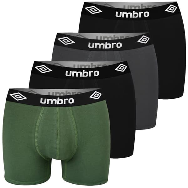 UMBRO Set om 4 - Boxershorts i bomull för män, byxor för män