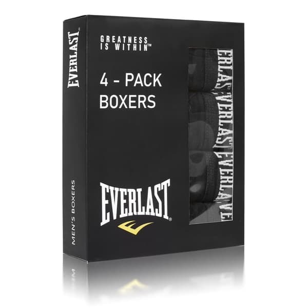Everlast 4-pack - Boxershorts i bomull för män, byxor för män