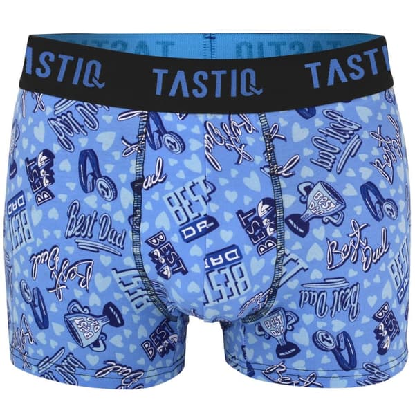 TASTIQ PREMIUM - 5 delar boxershorts för män bomull blå svart