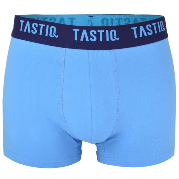 TASTIQ PREMIUM - 5 delar boxershorts för män bomull blå svart