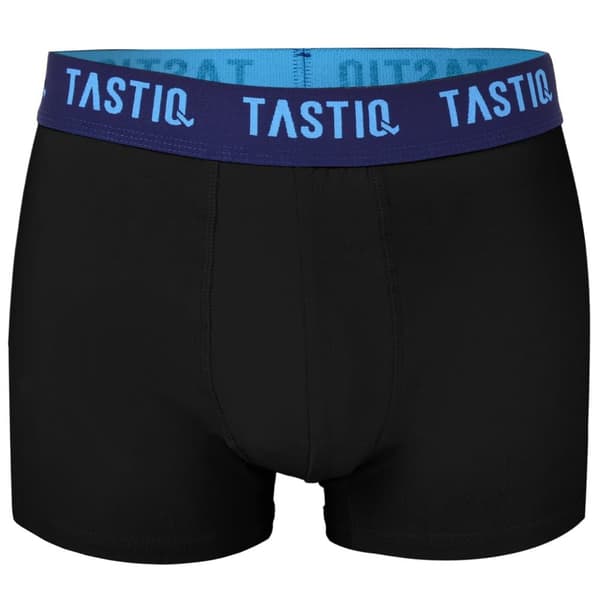 TASTIQ PREMIUM - 5 delar boxershorts för män bomull blå svart