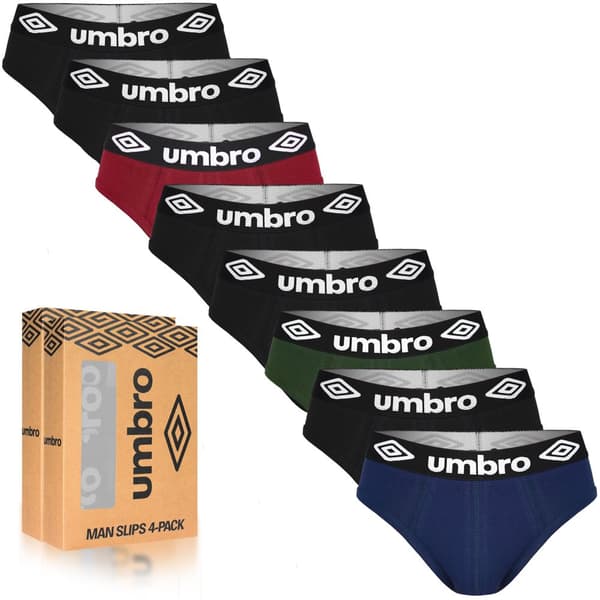 Umbro - Set om 8 bomullskalsonger för män, byxor för män