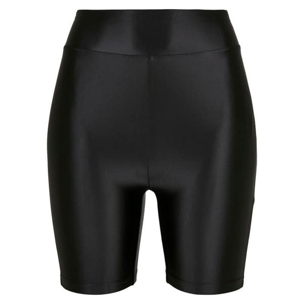Cykelshorts för kvinnor - Urban Classics - Skinande Metallisk - Svart - 2-pack - Glänsande Nylon