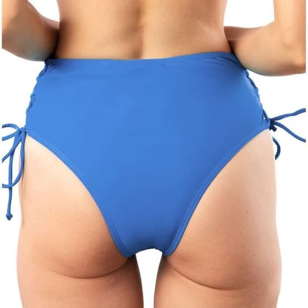 Bas de bikini för kvinnor Sun Project - Blå kung - Hög midja - Tanga-skärning