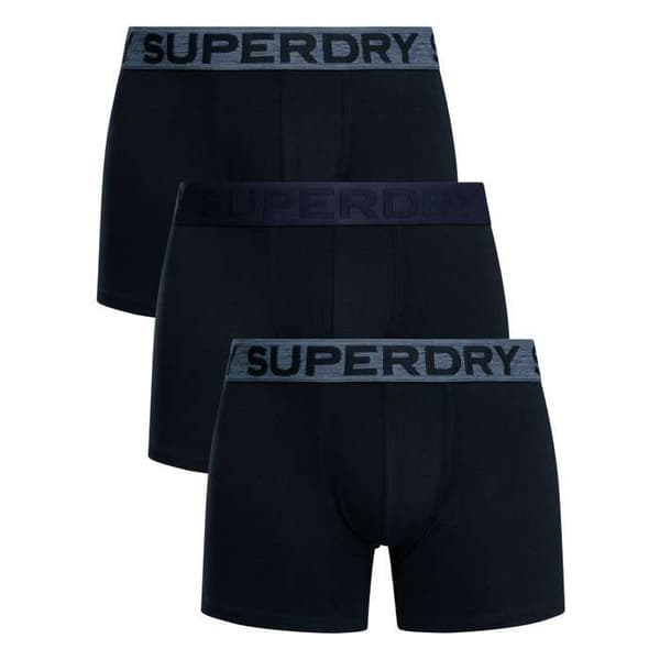 Lot av 3 boxers i ekologisk bomull - Superdry