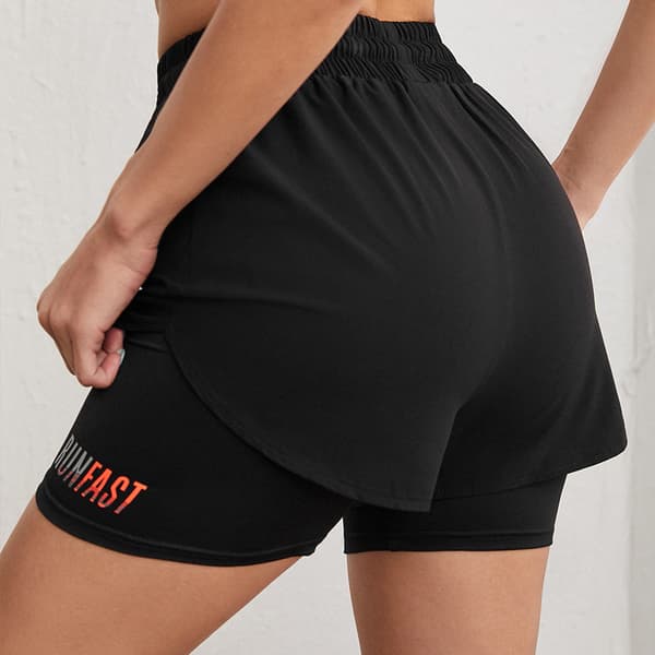 INF Svarta sportshorts - Bekväma & Snabbtorkande M