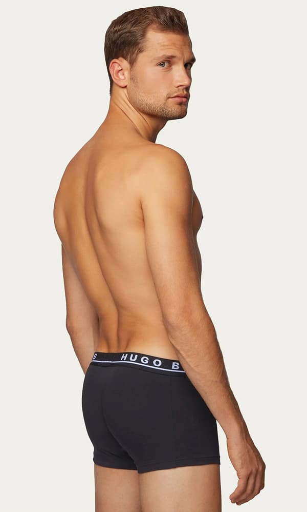 HUGO BOSS Herre boxershorts hvide, grå og sorte 3 stk. par 3 stk. S