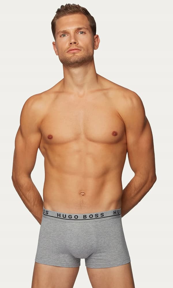 HUGO BOSS Herre boxershorts hvide, grå og sorte 3 stk. par 3 stk. S