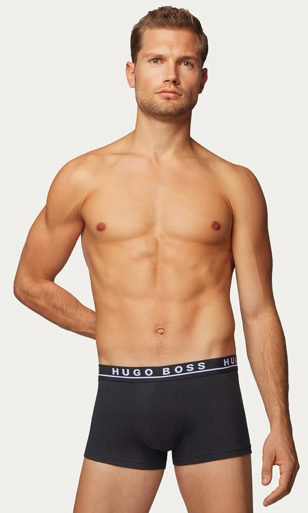 HUGO BOSS Herre boxershorts hvide, grå og sorte 3 stk. par 3 stk. S