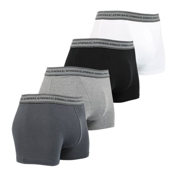Boxers för män - ATHENA - Eco Pack Grå - Bomull - Paket med 4 - Optimal komfort