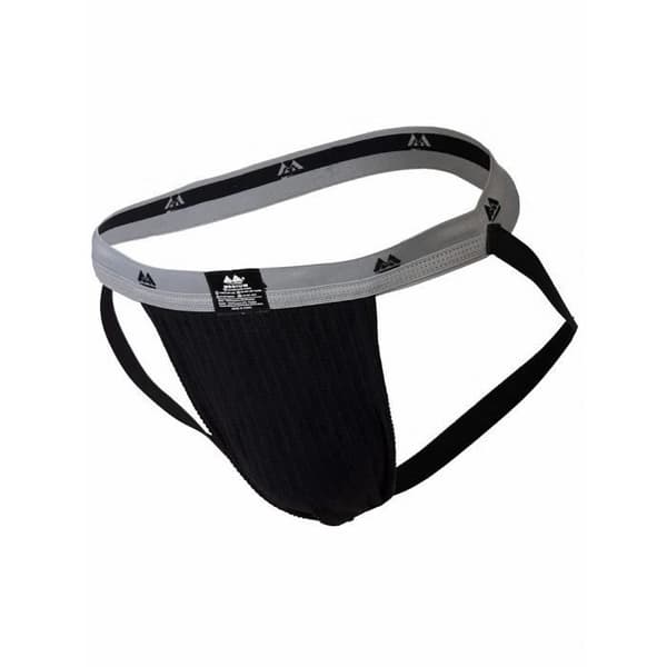 MM Sports - Underkläder för män - Jockstrap för män - The Original Swimmer/Jogger Jockstrap 1 tum Svart - Svart - 1 x