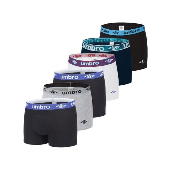 Umbro Boxer Herr Caleçon Herr - Blå (Paket med 6)
