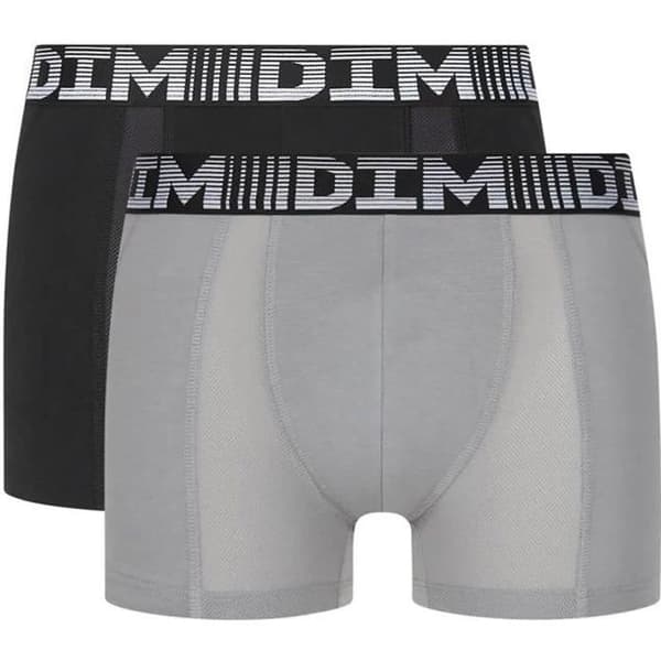 Förpackning med 2 bomull 3D Flex Air Boxers för män - DIM/01N1/NOIRPERLE/02