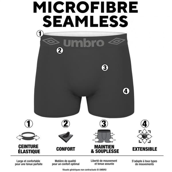 Umbro Boxers för Herr - Svart (4-pack)