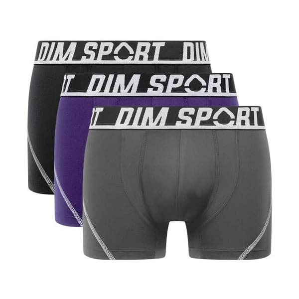 Boxers för män - DIM - Paket med 3 - Lätt mikrofiber - Nätinsatser - Genväg