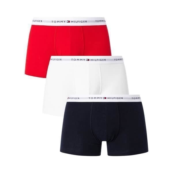 Tommy Hilfiger herr signatur bomull 3-pack boxershorts, flerfärgad