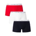 Miniatyrbild 1 av 4: Tommy Hilfiger herr signatur bomull 3-pack boxershorts, flerfärgad