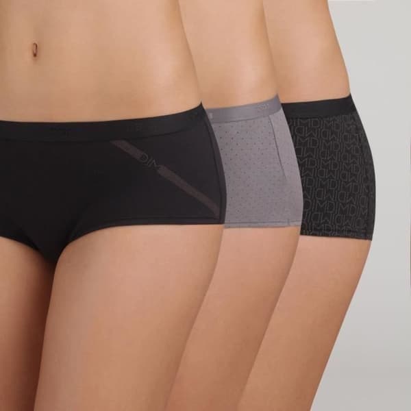 DIM Boxer Les Pockets Cotton X3 Lot Svart Logotyp