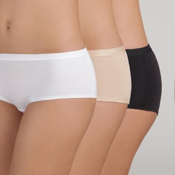 DIM Pack med 3 Boxers Les Pockets Ecodim Vit/Naken/Svart Dam