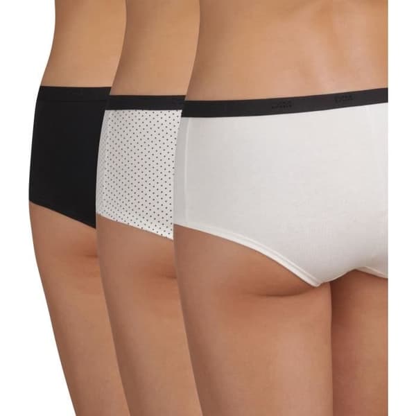 DIM Dampaket med 3 Les Pockets Coton Lot Knot Boxers Svart