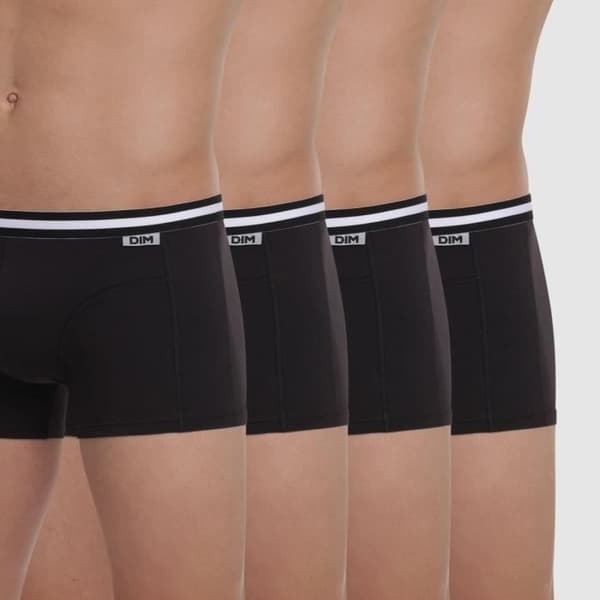 DIM-paket med 4 Ecodim Black Boxers för män