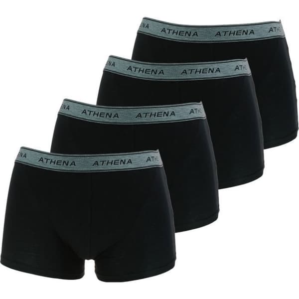 Boxers - ATHENA - 4-pack - Svart - 95% Bomull - 5% Elastan