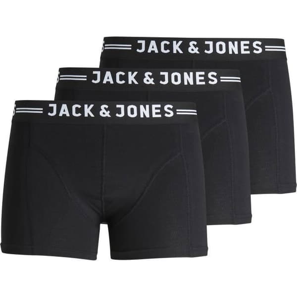 Boxers - JACK &amp; JONES - 3-pack - Svart - 95% Bomull - Elastisk Midja
