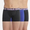 Miniatyrbild 3 av 3: Paket med 3 pojkar boxershorts i stretchig bomull EcoDim Classic - DIM/096S/LOT3G/BLEUNRNR/14