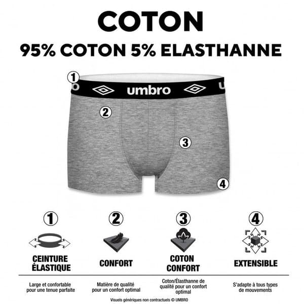 Umbro Boxer Herr Ingen, Kalsong Herr - Svart (4-pack)