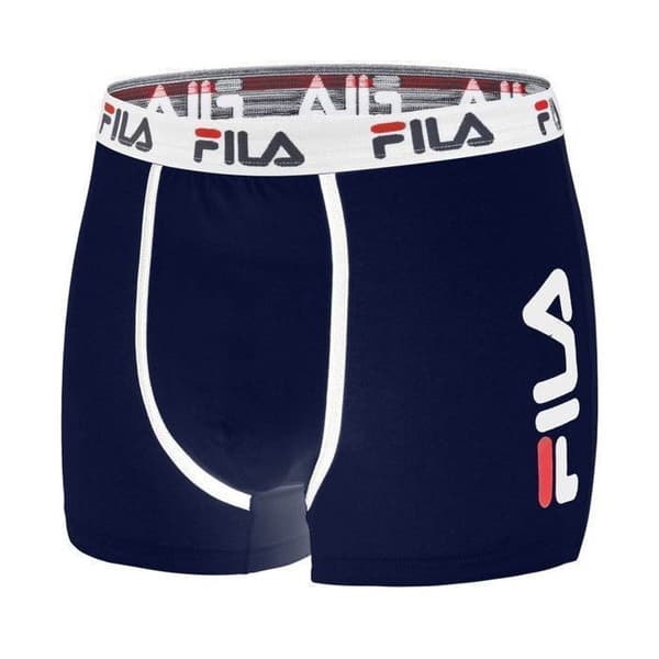 Boxers för män - FILA - FU5040 - Paket med 2 - Bekväm - Bomull - Blå, Svart