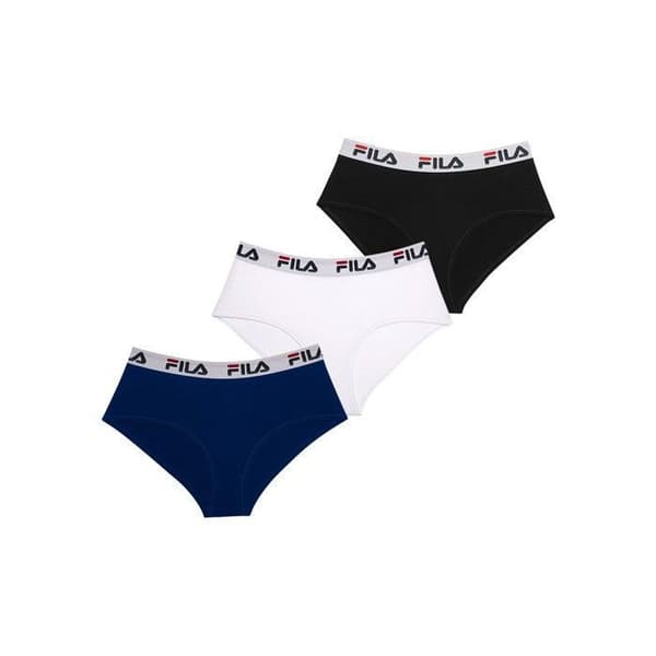 Förpackning med 3 damboxers i stretch och hypoallergen bomull - FILA - Vanlig - Flerfärgad