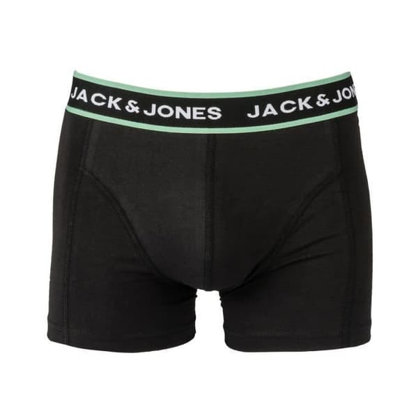 3-pack kalsonger - JACK & JONES - Svart - 95% bomull - Svart midja - Vit logotyp