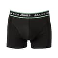 Miniatyrbild 3 av 4: 3-pack kalsonger - JACK &amp; JONES - Svart - 95% bomull - Svart midja - Vit logotyp