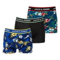 Miniatyrbild 1 av 4: 3-pack kalsonger - JACK &amp; JONES - Svart - 95% bomull - Svart midja - Vit logotyp