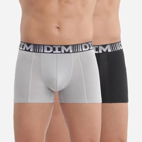 Förpackning med 2 bomull 3D Flex Air Boxers för män - DIM/01N1/NOIRPERLE/02