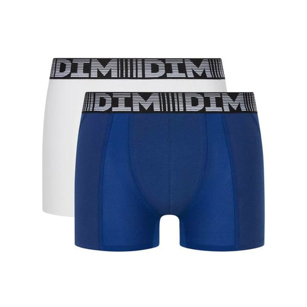 Boxers Långa - Dim 3D Flex Air - Pack om 2 - Bomull - Svart - Optimal Komfort