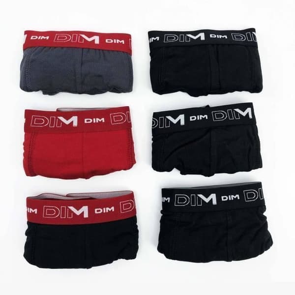 Boxers Herr - DIM - Paket med 6 - Stretchbomull - Elastisk Midja - Andningsbar