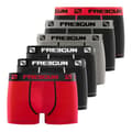 Miniatyrbild 1 av 6: FREEGUN boxershorts i bomull för män - Komfort, Stretch - Paket med 6 - Röd, Grå, Svart