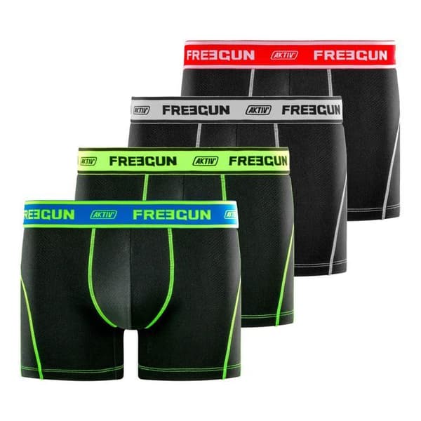 Freegun Boxer Herr AKTIV, Kalsong Herr - Svart (4-pack)