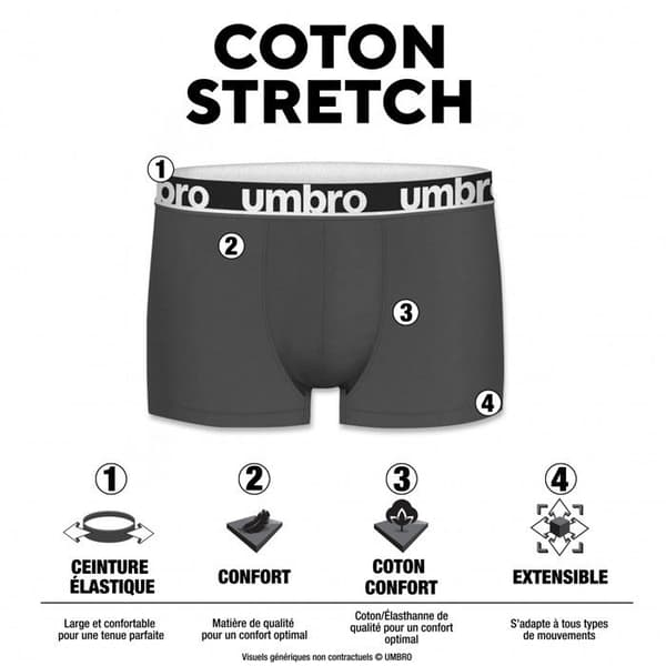 Umbro Boxer Herr Ingen, Kalsong Herr - Svart (4-pack)