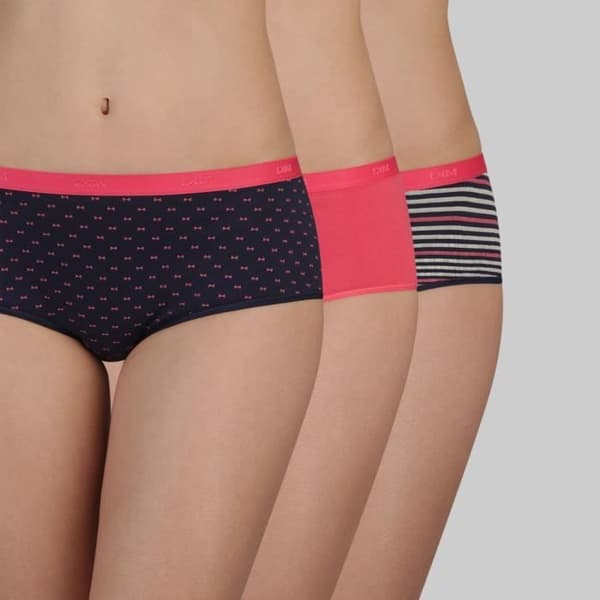 DIM Boxer Les Pockets Cotton X3 Pack Pretty Pink