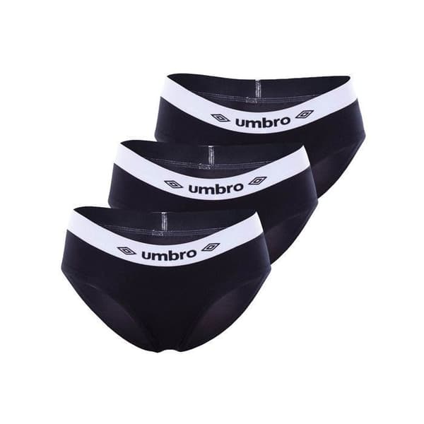 Boxertrosor dam - UMBRO - Set om 3 - Bomull - Komfort - Svart
