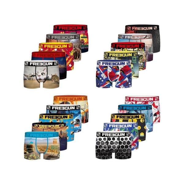 Freegun Boxers överraskning mikrofiber Set om 5 Kille
