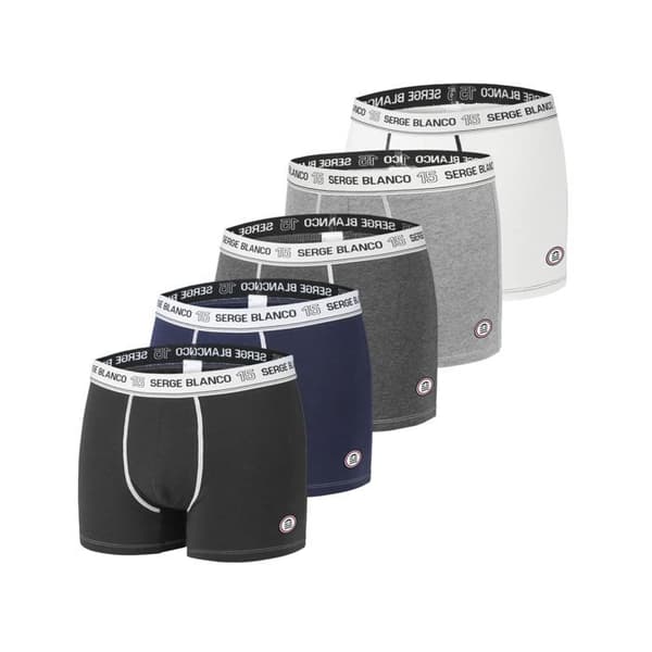 Serge Blanco Boxare Man Inga, Boxershorts Man - Grå (5-pack)
