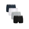 Miniatyrbild 1 av 4: Fila boxershorts i bomull för män, boxershorts för män, luftiga, behagliga (paket med 4) Basic grå, vit, blå, svart herr