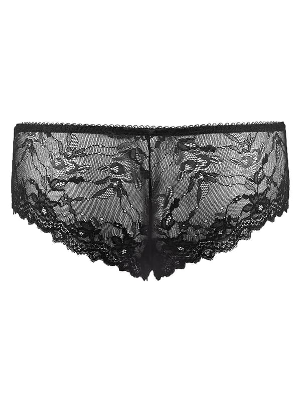 Sorte boxershorts til kvinder i blonde, navle, graviditet