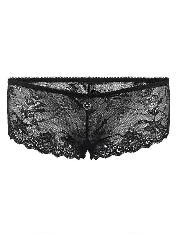 Sorte boxershorts til kvinder i blonde, navle, graviditet
