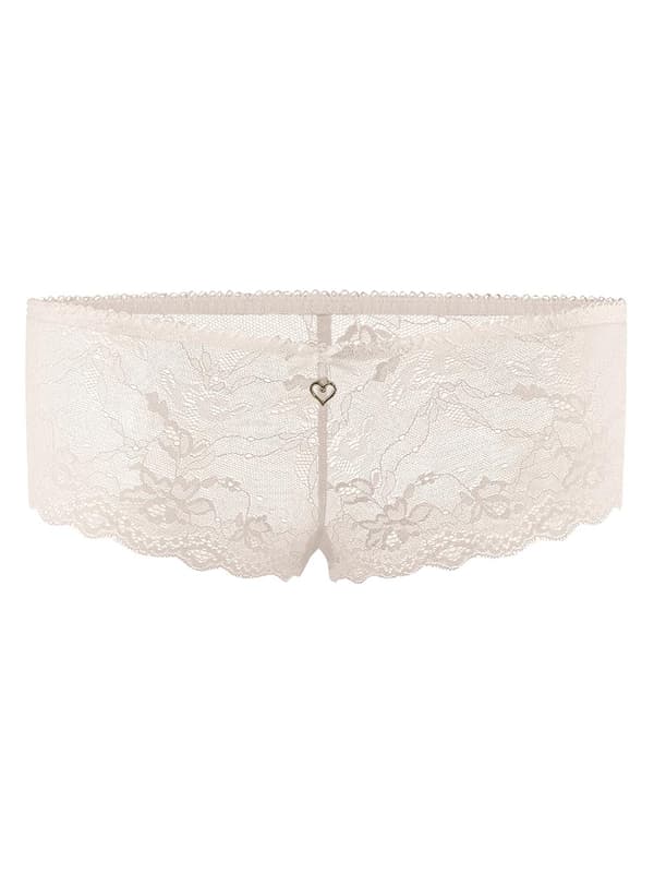Dame blonde boxershorts hvide navle graviditetsbukser
