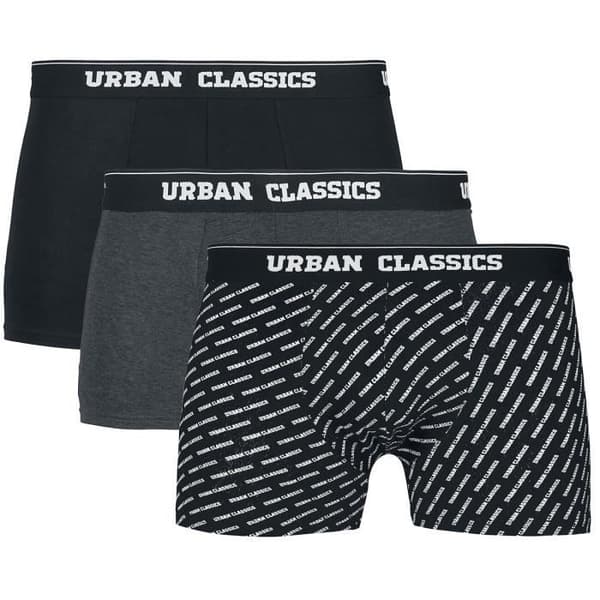 Boxers - URBAN CLASSICS - Paket med 3 - Vit/svart/grå - Bomull/Elastan