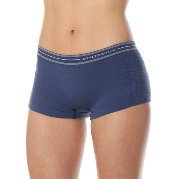 Dam boxershorts Brubeck ACTIVE WOOL Termoaktiva trosor Merinoull Svart, Denim, Plommon, Olika Storlekar